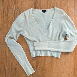 Light Green Cropped Sweater